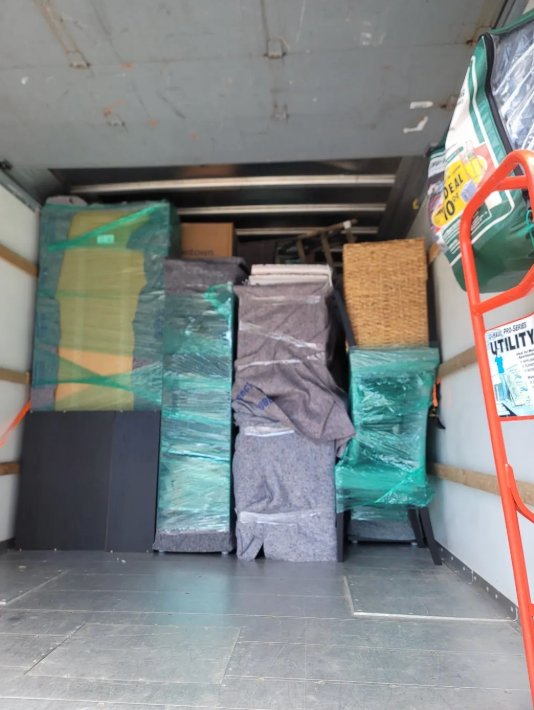 Furniture carefully wrapped